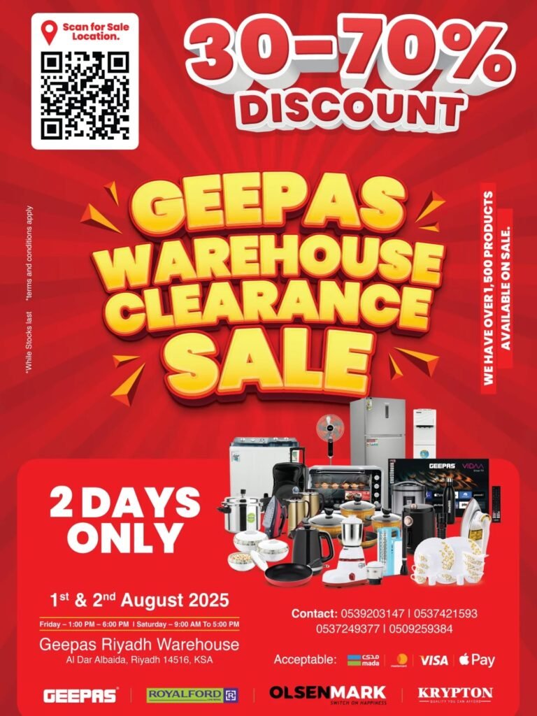 Geepas Mega Warehouse Clearance Sale